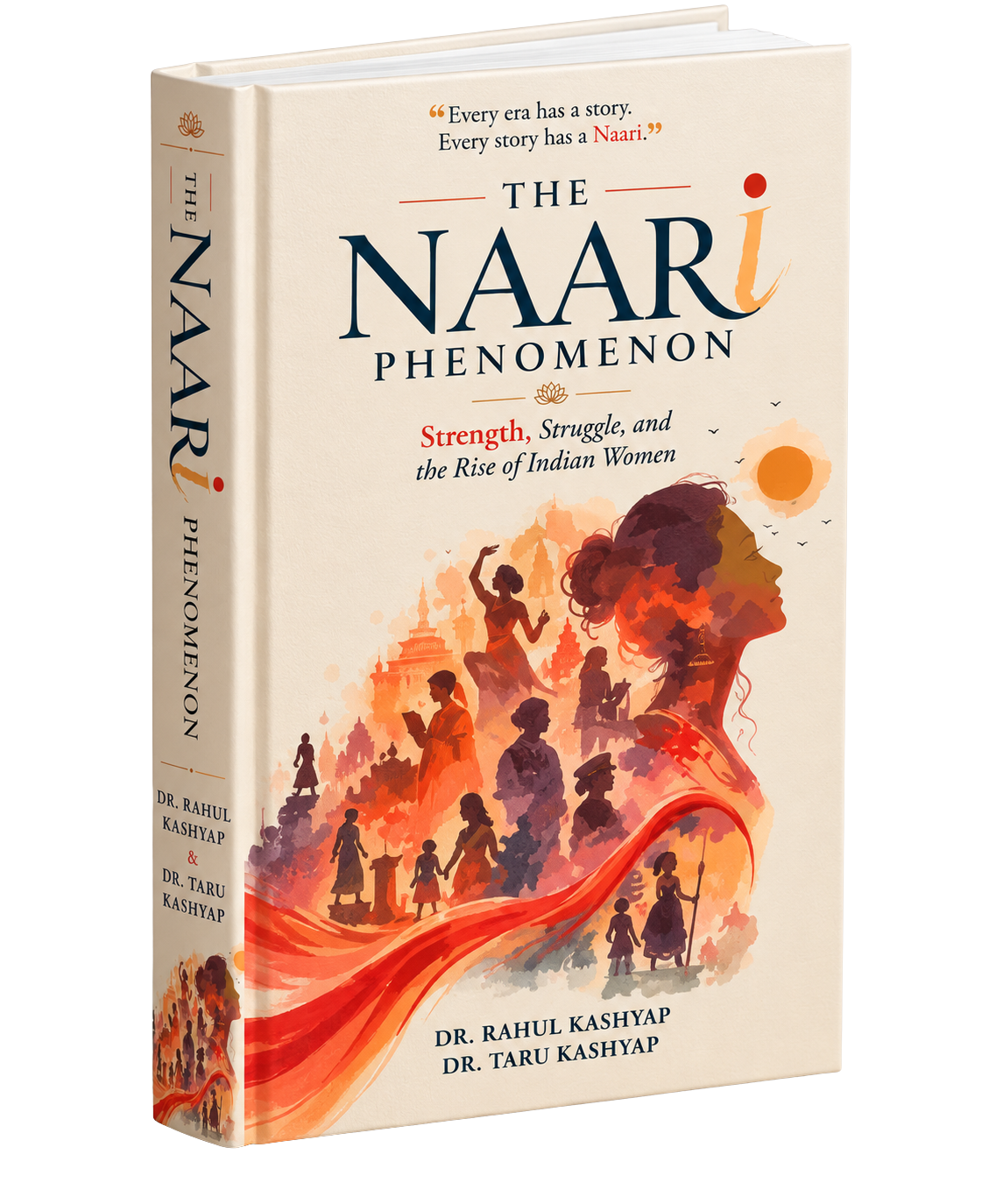 The Naari Phenomenon - Book Cover by Dr. Rahul Kashyap exploring the role of women in civilization