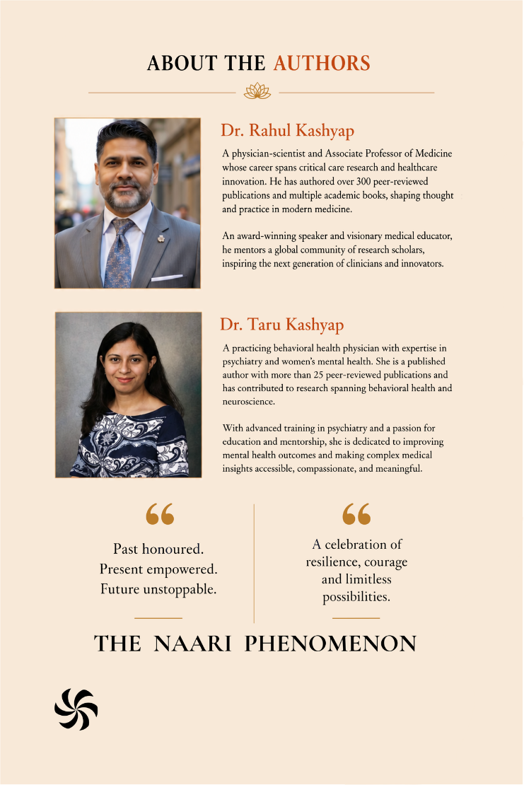 The Naari Phenomenon book back cover - analysis of women's contributions to culture and leadership